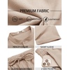 COOFANDY Men’s 2 Pieces Set Short Sleeve Henley Shirts and Shorts Set Texture Summer Beach Vacation Outfits(Khaki)