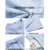 COOFANDY Men’s 2 Pieces Set Short Sleeve Henley Shirts and Shorts Set Texture Summer Beach Vacation Outfits(Light Blue)