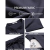 COOFANDY Men’s 2 Pieces Set Short Sleeve Henley Shirts and Shorts Set Texture Summer Beach Vacation Outfits(Navy Blue)