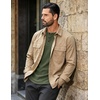 COOFANDY Mens Henley Shirts Long Sleeve Casual Pullover Button T-Shirt(Olive Green)