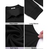 COOFANDY Men’s Knit Polo Shirt Long Sleeve Polo Sweaters Casual Golf Shirts(A_black)