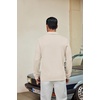 COOFANDY Men’s Knit Polo Shirt Long Sleeve Polo Sweaters Casual Golf Shirts(Beige)