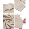 COOFANDY Men’s Knit Polo Shirt Long Sleeve Polo Sweaters Casual Golf Shirts(Beige)