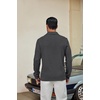 COOFANDY Men’s Knit Polo Shirt Long Sleeve Polo Sweaters Casual Golf Shirts(Dark Grey)