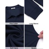 COOFANDY Men’s Knit Polo Shirt Long Sleeve Polo Sweaters Casual Golf Shirts(Navy Blue)