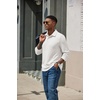 COOFANDY Men’s Knit Polo Shirt Long Sleeve Polo Sweaters Casual Golf Shirts(White)