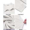 COOFANDY Men’s Knit Polo Shirt Long Sleeve Polo Sweaters Casual Golf Shirts(White)