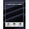 COOFANDY Men’s Long Sleeve Polo Shirts Casual Corduroy Polo Tee(Navy Blue)