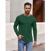 COOFANDY Men’s Long Sleeve Tee Shirts Crew Neck T-Shirt Casual Pullover Basic Tees Soft Stretch Tshirts(Green)