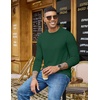 COOFANDY Men’s Long Sleeve Tee Shirts Crew Neck T-Shirt Casual Pullover Basic Tees Soft Stretch Tshirts(Green)