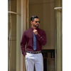 COOFANDY Mens Oxford Shirt Cotton Long Sleeve Regular-Fit Dress Shirt Wrinkle Free Casual Button Down Shirts(Jujube Red)