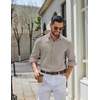 COOFANDY Mens Oxford Shirt Cotton Long Sleeve Regular-Fit Dress Shirt Wrinkle Free Casual Button Down Shirts(Khaki)