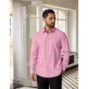 COOFANDY Mens Oxford Shirt Cotton Long Sleeve Regular-Fit Dress Shirt Wrinkle Free Casual Button Down Shirts(Light Pink)
