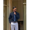 COOFANDY Mens Oxford Shirt Cotton Long Sleeve Regular-Fit Dress Shirt Wrinkle Free Casual Button Down Shirts(Navy Blue)