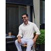COOFANDY Mens Oxford Shirt Cotton Long Sleeve Regular-Fit Dress Shirt Wrinkle Free Casual Button Down Shirts(White)