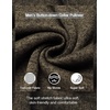 COOFANDY Men’s Quarter Button Pullover Sweater Mock Neck Thermal Fleece(Coffee)