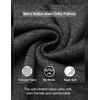 COOFANDY Men’s Quarter Button Pullover Sweater Mock Neck Thermal Fleece(Dark Grey)