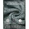 COOFANDY Men’s Quarter Button Pullover Sweater Mock Neck Thermal Fleece(Forest Green)