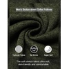 COOFANDY Men’s Quarter Button Pullover Sweater Mock Neck Thermal Fleece(Green Black Jasper)