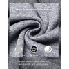 COOFANDY Men’s Quarter Button Pullover Sweater Mock Neck Thermal Fleece(Grey)