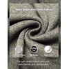 COOFANDY Men’s Quarter Button Pullover Sweater Mock Neck Thermal Fleece(Khaki)