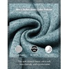 COOFANDY Men’s Quarter Button Pullover Sweater Mock Neck Thermal Fleece(Light Green and White)