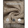 COOFANDY Men’s Quarter Button Pullover Sweater Mock Neck Thermal Fleece(Light Khaki)