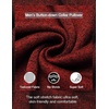 COOFANDY Men’s Quarter Button Pullover Sweater Mock Neck Thermal Fleece(Wine Red)
