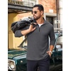COOFANDY Mens Quarter Zip Pullover Long Sleeve Golf Pullover Lightweight(Dark Grey)