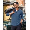 COOFANDY Mens Quarter Zip Pullover Long Sleeve Golf Pullover Lightweight(Navy Blue)