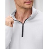 COOFANDY Mens Quarter Zip Pullover Long Sleeve Golf Pullover Lightweight(White)