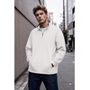 COOFANDY Mens Quarter Zip Pullover Sweatshirt Casual Rib Mock Neck Sweater(White)