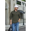 COOFANDY Mens T-Shirts Quarter Pullover Lightweight Sweatshirt Casual Shirt(Army Green)