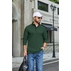 COOFANDY Mens T-Shirts Quarter Pullover Lightweight Sweatshirt Casual Shirt(Dark Green)