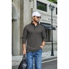 COOFANDY Mens T-Shirts Quarter Pullover Lightweight Sweatshirt Casual Shirt(Dark Grey)
