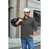 COOFANDY Mens T-Shirts Quarter Pullover Lightweight Sweatshirt Casual Shirt(Dark Grey)