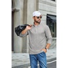 COOFANDY Mens T-Shirts Quarter Pullover Lightweight Sweatshirt Casual Shirt(Light Grey)