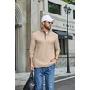 COOFANDY Mens T-Shirts Quarter Pullover Lightweight Sweatshirt Casual Shirt(Light Khaki)