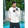 COOFANDY Mens Thermal Fleece Shirt Mock Turtle Neck Base Layer Long Sleeve Athletic Warm Undershirt(02 Bleached)