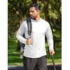 COOFANDY Mens Thermal Fleece Shirt Mock Turtle Neck Base Layer Long Sleeve Athletic Warm Undershirt(02 Bleached)