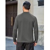 COOFANDY Mens Thermal Fleece Shirt Mock Turtle Neck Base Layer Long Sleeve Athletic Warm Undershirt(03 Dark Gray)