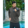 COOFANDY Mens Thermal Fleece Shirt Mock Turtle Neck Base Layer Long Sleeve Athletic Warm Undershirt(03 Dark Gray)