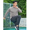 COOFANDY Mens Thermal Fleece Shirt Mock Turtle Neck Base Layer Long Sleeve Athletic Warm Undershirt(05 Light Gray)
