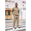 COOFANDY Men’s Tracksuit 2 Piece Quarter Zip Sweatsuit Workout Jogging Set(Khaki)