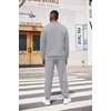 COOFANDY Men’s Tracksuit 2 Piece Quarter Zip Sweatsuit Workout Jogging Set(Light Grey)