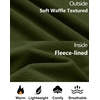 COOFANDY Mens Waffle Thermal Long Sleeve Shirts Casual Crew Neck T Shirt(Army Green)