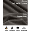 COOFANDY Mens Waffle Thermal Long Sleeve Shirts Casual Crew Neck T Shirt(Dark Grey)