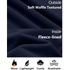 COOFANDY Mens Waffle Thermal Long Sleeve Shirts Casual Crew Neck T Shirt(Navy Blue)