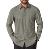 COOFANDY Mens Oxford Shirt Cotton Long Sleeve Regular-Fit Dress Shirt Wrinkle Free Casual Button Down Shirts(Green)