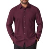 COOFANDY Mens Oxford Shirt Cotton Long Sleeve Regular-Fit Dress Shirt Wrinkle Free Casual Button Down Shirts(Jujube Red)